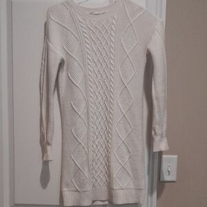 Cream Cable Knit Girl's Sweater Dress Size XL, Gap Kids Brand